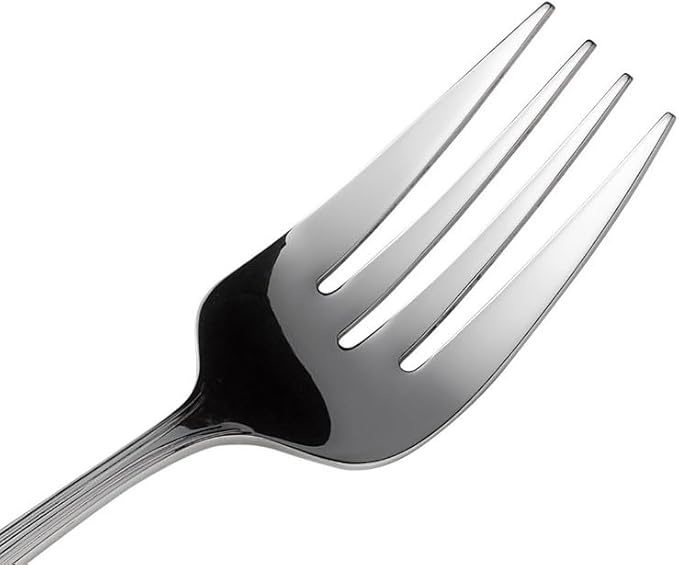 Soro Essentials- 18/8 Stainless Steel Simplicity Serving Fork 3.0mm Set of 12- Serving Utensils Serving Flatware Cutlery Kitchen Tableware Buffet Serving Utensils for Home Kitchen and Restaurant