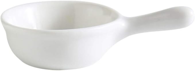 Ceramic Sauce Dish with Handle Seasoning Dish Sushi Soy Dipping Bowl Appetizer Plates for Wedding Home Party 40ML-White