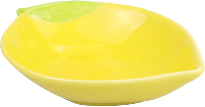 Elegant Ceramic Lemon Shaped Appetizer Plate Snacks Fruit Salad Desserts Mixing Bowls Food Serving Tray for Home Kitchen