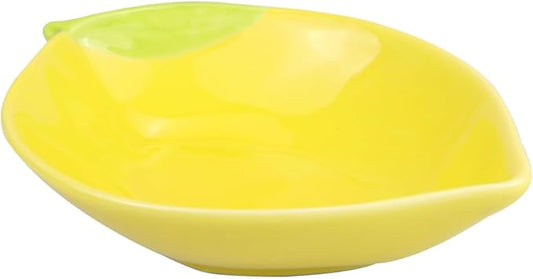 Elegant Ceramic Lemon Shaped Appetizer Plate Snacks Fruit Salad Desserts Mixing Bowls Food Serving Tray for Home Kitchen