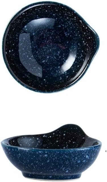 Appetizer Plates Home Restaurant Dip Dish Seasoning Dish Soy Sauce Vinegar Dish Ceramic Sushi Snack Seasoning Bowl for Condiment(Starry sky)