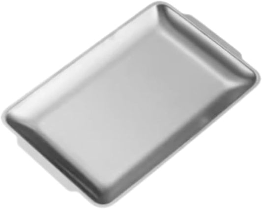 Metal Serving Tray for Food, Rectangle Organizer for Dining and Gatherings, 22cmx14cm