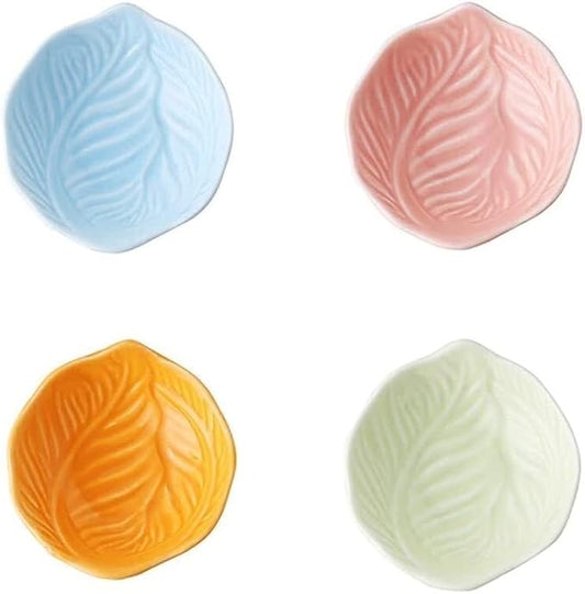 Dipping bowl,Ceramic Sauce Dishes,4 Pack Sauce Dish Set Ceramic Soy Sauce Dish Appetizer Plates Saucer Bowl Soy Sauce Vinegar Seasoning Dishes (Color : D) (Color : B) (Color : Onecolor)