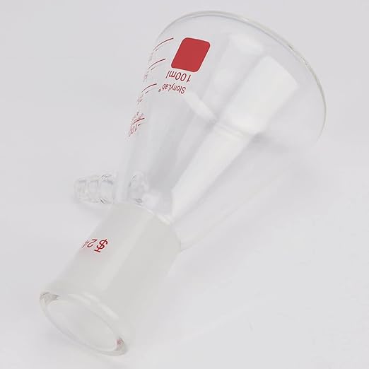 stonylab Filtering Flask with 24/40 Standard Taper Outer Joint, Heavy Wall Borosilicate Glass Filter Flask, Bolt Neck with Tubulation, 100 ml