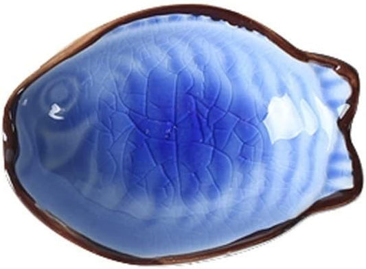 GeRRiT Dipping Bowls Ceramic Fish Shape Appetizer Plates, Seasoning Plate, Snack Plate, Dipping Sauce Plate, Fruit Pastry Plate, Side Dish Plate Snack Dip Bowl
