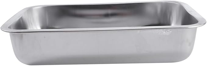 Garneck Stainless Steel Storage Tray Baking Rack Silver Trays for Serving Divided Dinner Plates Food Plate