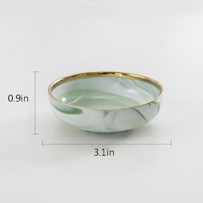 FAREWELL Dipping Bowls Patterned Ceramic Soy Sauce Soaking Bowl Appetizer Plate Side Dish Condiment Dipping Dish Appetizer Bowls (Color : B)
