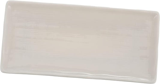 Ceramic Food Plate Elegant Rectangular Snack Tray Food Grade Kitchen Tableware for Home Restaurant Use Easy to Clean Beautiful Design for Desserts and Appetizers