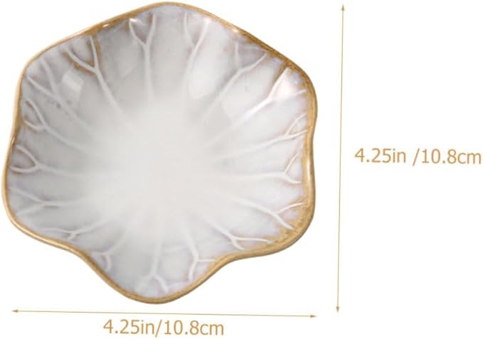 LIFKOME 2Pcs Vintage Sauce Dish Use Appetizer Plates for Dipping Seasoning and Serving for Restaurants and Catering Lightweight