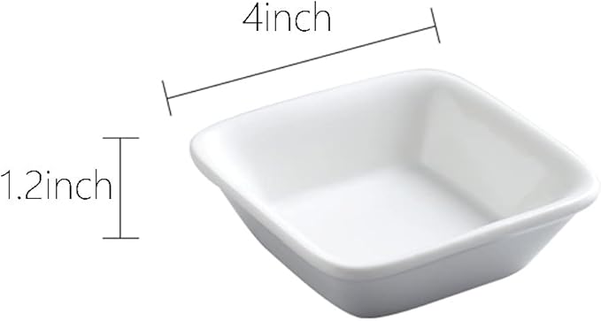 123Arts 4pcs Ceramic Appetizer Plates Dessert Dishes Sauce Dishes Ketchup Sushi Plates