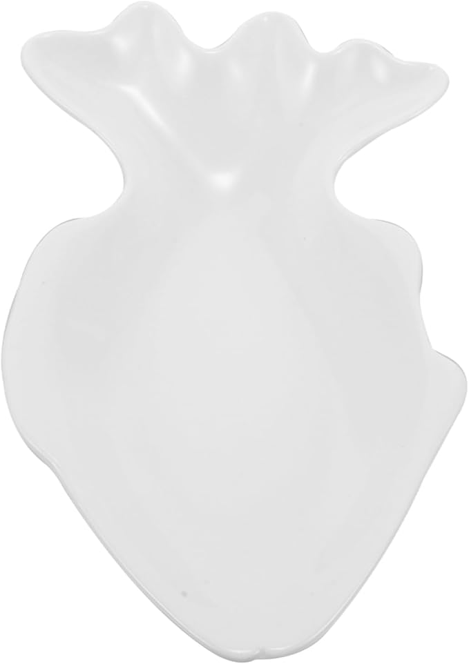Fish Shape Ceramic Plate Cute Dipping Sauce Bowl for Appetizers Sushi and Desserts White Ceramic Snack Tray for Boy Girl and Entertaining