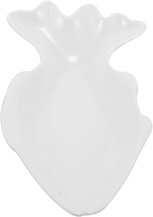 Fish Shape Ceramic Plate Cute Dipping Sauce Bowl for Appetizers Sushi and Desserts White Ceramic Snack Tray for Boy Girl and Entertaining
