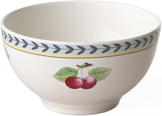 Villeroy & Boch French Garden Fleurence Collection Rice Bowl, Premium Porcelain, Made in Germany, 55 x 3 in, 16 oz Capacity, White/Multicolored