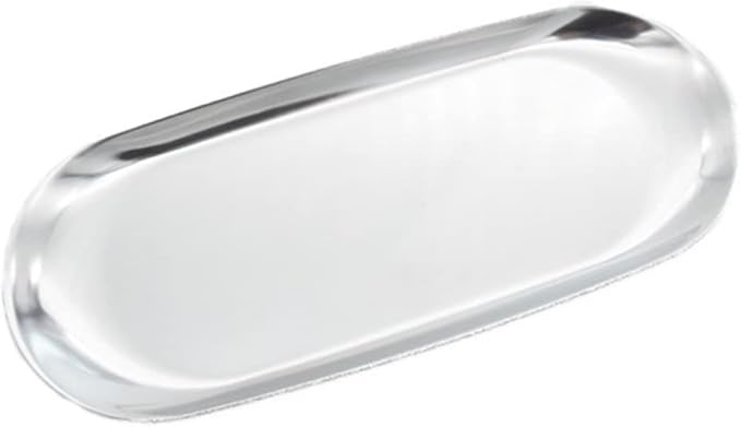 6-pc Silver Stainless Steel Food Serving Trays Lid Decorative Party Trays for Wedding Birthday Christmas