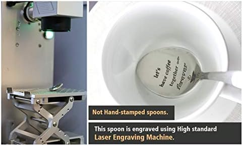 Couple gifts for him and her-My ice cream spoon engraved stainless steel ice cream and dessert spoons, sister and cousin gifts kitchen utensils,7 inches