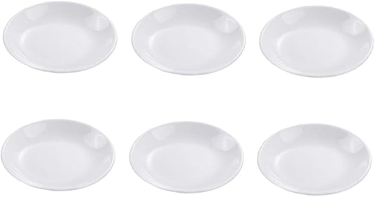 VALICLUD 6Pcs Ceramic Snack Plates Simple Appetizer Holders for Condiments Salt and Dips Versatile Tableware for Home Restaurants and Gatherings