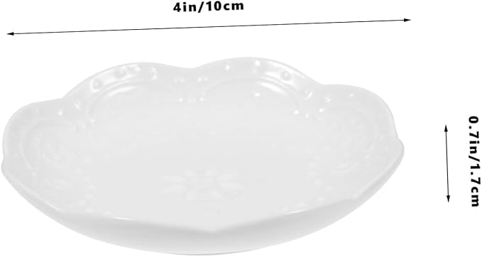 2sets Ceramic Dipping Bowls Decorative Sauce Plates for Serving Snacks Dessert Dishes Stackable and Easy to Clean Modern Design for Dining Table 2pcs*2