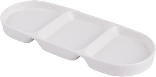 Sauce Dish Convenient and Practical Compartmentalized Plate Snack Plate Cold Dishes Plate Small Dishes Plate Appetizer Plate Snack Plate(B)