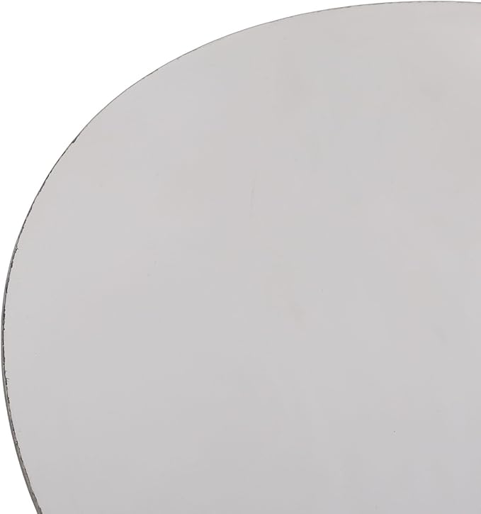 GOTOTOP Metal Serving Tray, Stainless Steel Luxury Dessert Platter, Elegant Silver Finish for Weddings and Home Decor (S)