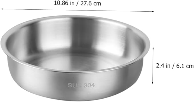 PRETYZOOM Stainless Steel Serving Tray Food Plate for Pasta Fruit and Meat Lightweight Design for Easy Handling for Parties and Family Gatherings
