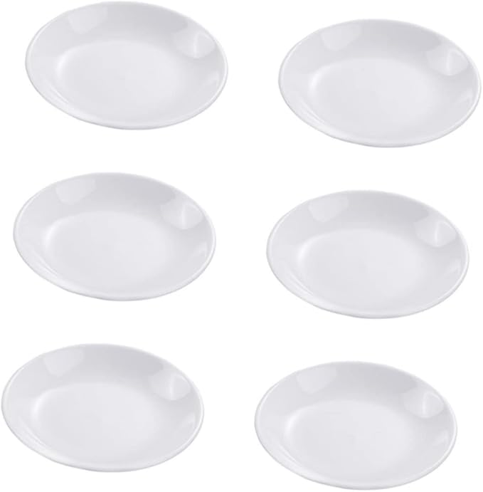 6pcs Ceramic Sauce Plates Dipping Bowls for Condiments Seasoning and Appetizers Lightweight and Portable Kitchen Tableware for Home Parties and Outdoor Use