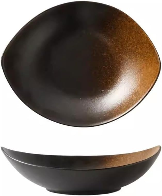 Pasta Bowls Appetizer Plates Ceramic Plate Dish Plate Household Salad Plate Cold Dish Plate Restaurant Commercial Large Plate Light Luxury Soup Plate Western Food Plate Dining Serving Plates for