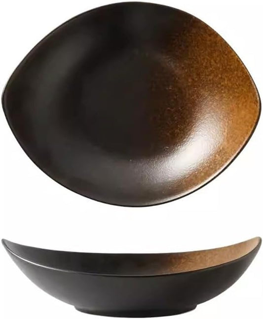 Pasta Bowls Appetizer Plates Ceramic Plate Dish Plate Household Salad Plate Cold Dish Plate Restaurant Commercial Large Plate Light Luxury Soup Plate Western Food Plate Dining Serving Plates for