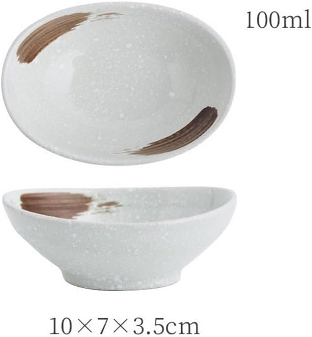 Appetizer Plates Ceramic Dipping Bowls, Porcelain Dipping Sauce Dishes Dip Pinch Bowl for Charcuterie Board Sushi for Condiment