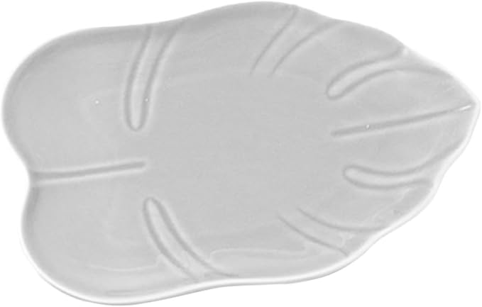 Mobestech Ceramic Leaf Shaped Appetizer Plates Elegant Dessert Serving Dish Versatile Storage for Fruits Snacks for Home Dining Entertaining