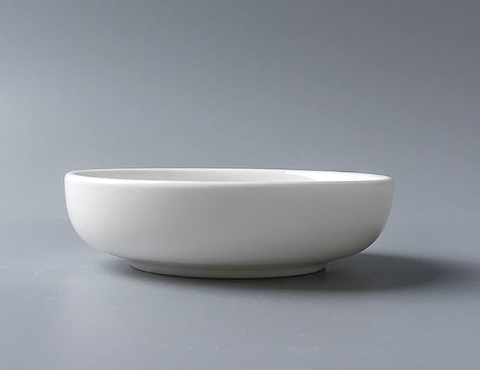 4pcs White Ceramic Seasoning Dishes Dipping Bowls Appetizer Plates,3.8 inch