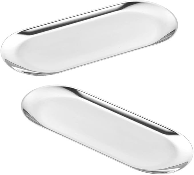 Garneck 2pcs Storage Tray Decorative Serving Plate for Desserts and Fruits for Parties Weddings and Hotel Displays