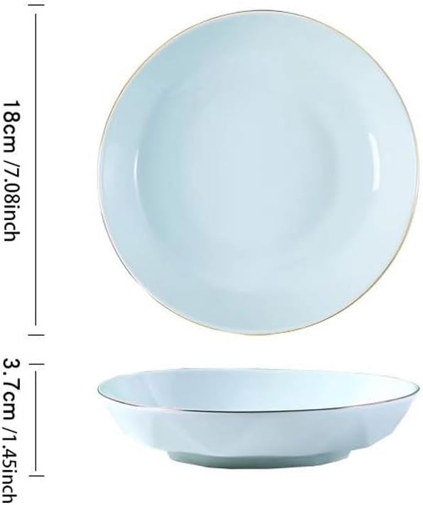 Kitchen Plates Creative Phnom Penh Celadon Plate Dish Plate Household Ceramic Plate Set Nordic Dinner Plate Restaurant Plates(Small)
