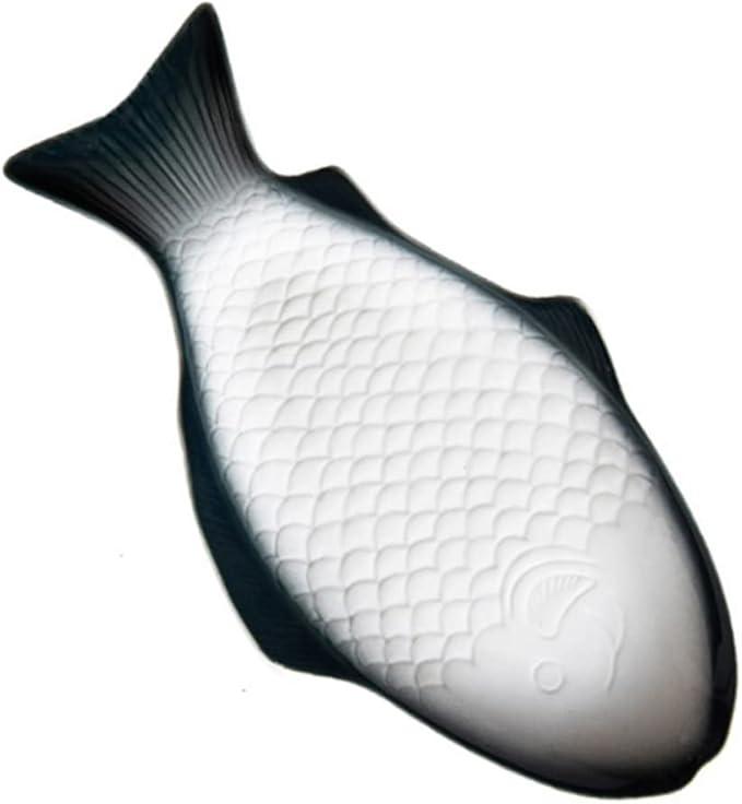 Ceramic Fish Shaped Serving Plate Dark Green Dish for Snacks and Appetizers Unique Design for Home Dinners Parties and Restaurants Eye-catching Tableware