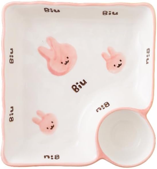 Multi Purpose Appetizer Ceramic Tray Vinegar Bowl Elegant Sushi Cookie Serving Dishes Dipping Sauce Plate for Dumplings French Fries Snacks Homes Restaurants Design Sense Souvenirs