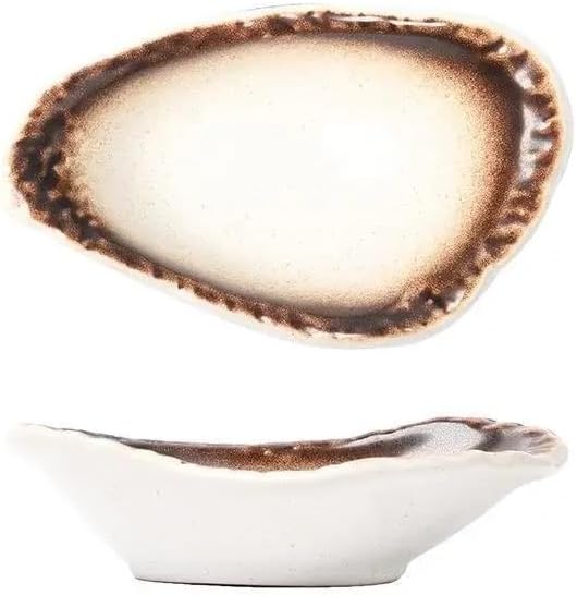 Dessert Plates Japanese Seasoning Dish Household Ceramic Seasoning Dish Soy Sauce Dish Vinegar Dish Dipping Dish Appetizer Plates Snack Tray(B)