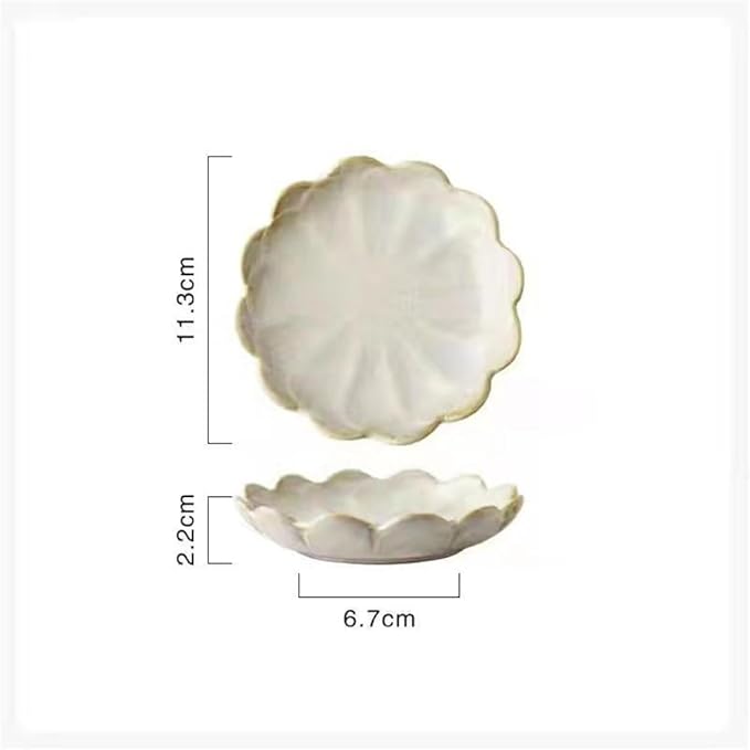 Appetizer Plates Ceramic Plate Retro Kiln Glaze Multi-purpose Storage Tray Dipping Sashimi Sushi Soy Dishes for Condiment