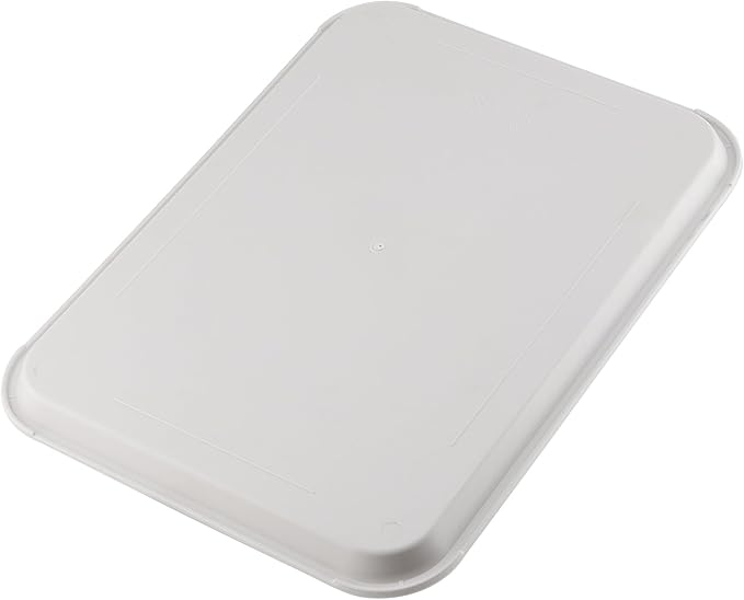 ZOENHOU 6 Pack 16 x 12 Inch Plastic Fast Food Tray, Rectangular Plastic Cafeteria Trays Food Serving Trays, Large Lunch Tray for Serving Home Restaurant Dinning Room Organization, White