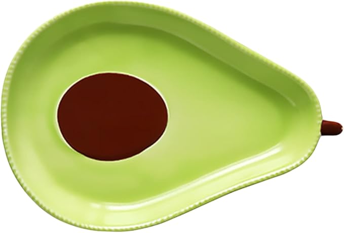 Avocado Shape Ceramic Plate Serving Dish Appetizer Serving Tray Salad Fruit Plate Dinnerware