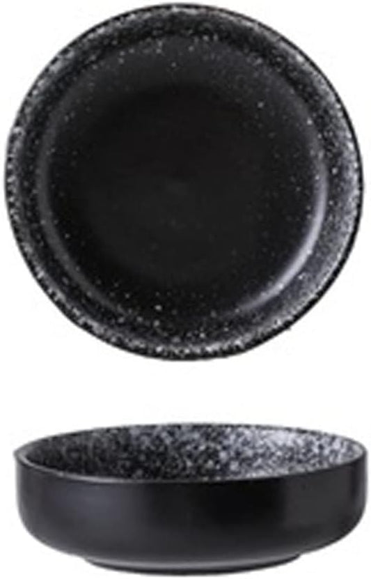 Appetizer Plate 1Pc Dipping Bowl Retro Ceramic Household Soy Sauce Vinegar Seasoning Dish Barbecue Dipping Dish Round Snack Plate Snack Plate Sauce Dipping Saucer Trays (C)