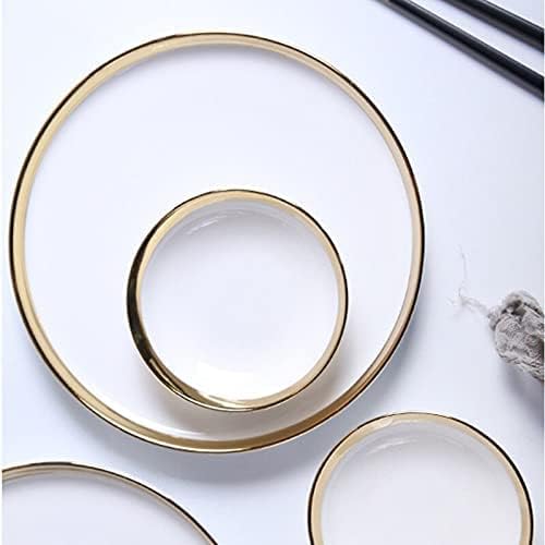 Table Service Crockery SetPorcelain Kitchen Dinnerware Set Ceramic Tableware White Porcelain Dinner Plate Set Kitchen Plate Ceramic Tableware Food Dishes Rice Salad Noodles Bowl Mug Cutlery Set (18 P