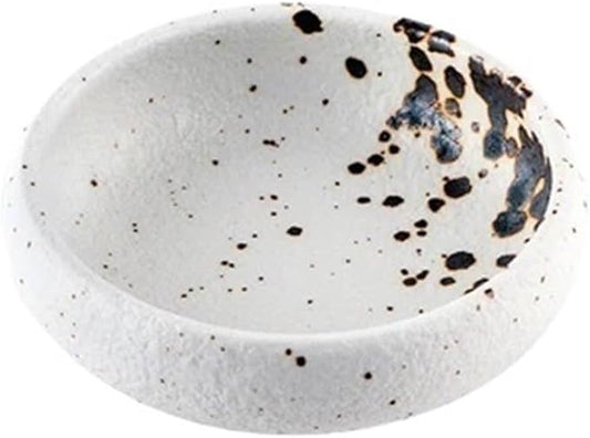 Appetizer Plates Soy Sauce Dipping Bowls, Ceramic Dipping Bowl, Dip Bowls Set Sauce Dish Tiny Bowls Side Dish for Condiment(White)