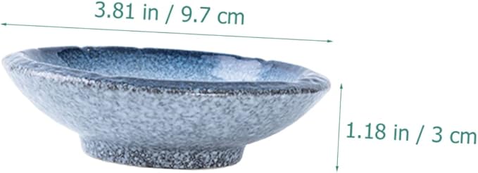 ABOOFAN 5Pcs Ceramic Dipping Bowls Set Assorted Sauce and Condiment Dishes Small Seasoning Plates for Appetizers Kitchen Decor