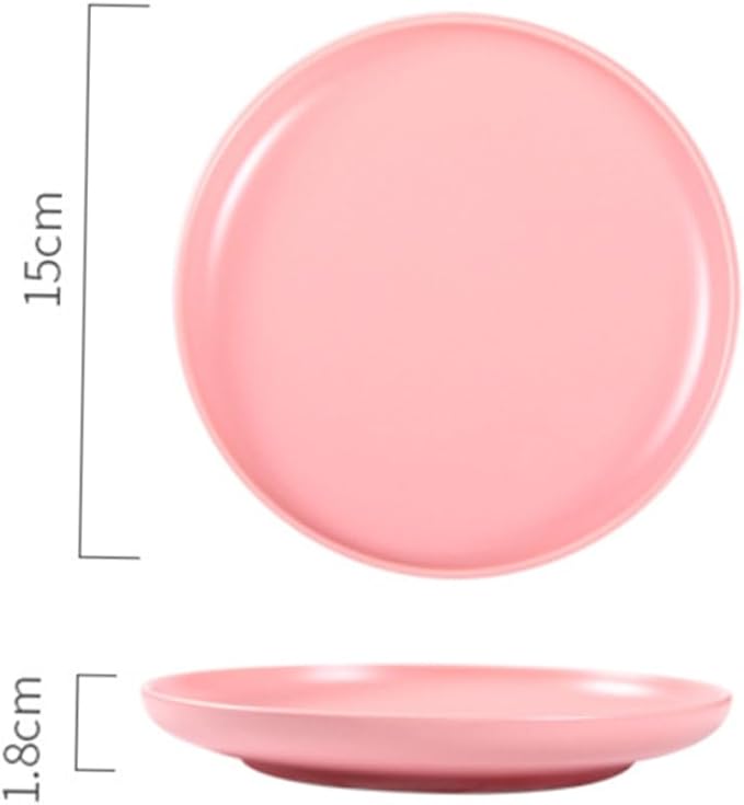 KICHOUSE Microwavable Ceramic Steak Plate Dinnerware for Fiestaware Plates Western Food Round Shape