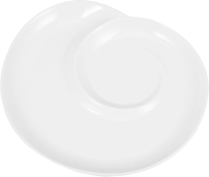Healifty Compartment Plates Ceramic Food Serving Tray Snacks Dessert Serving Plate