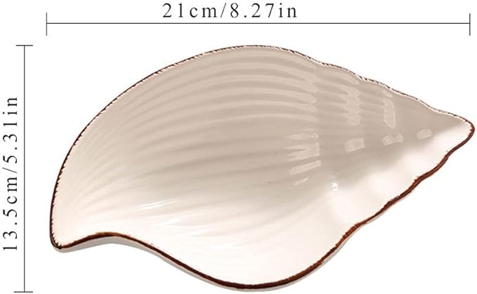 Sauce Dish Set of 2 Sauce Dish Ocean Starfish Shell Fish Shape Ceramic Appetizer Plates Snack Fruit Sushi Dessert Jewelry Plates Dinnerware Trays Home Decoration Dipping Bowls (A)