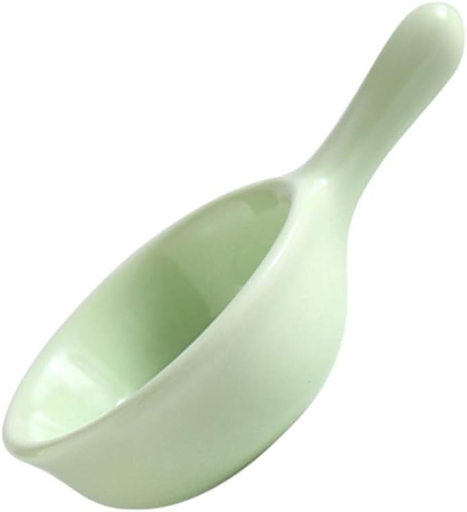 Ceramic Sauce Dish with Handle Seasoning Dish Sushi Soy Dipping Bowl Appetizer Plates for Wedding Home Party 40ML-Green