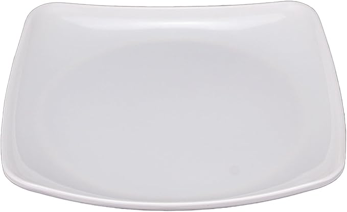 Appetizer plate, small ceramic plate, suitable for desserts, square plate, white kitchen cutlery set.(7.5in)