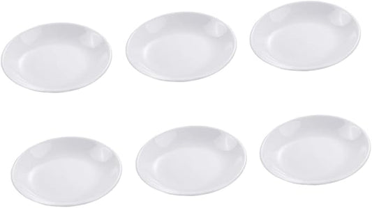 GLEAVI 6pcs Ceramic Condiment Dish Small Plates for Sauces Snacks and Dips Elegant Tableware for Home Restaurants and Parties
