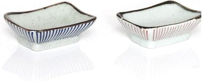 Dipping bowl,Ceramic Sauce Dishes,Set of 2 Ceramic Appetizer Plates Sauce Dishes Soy Sauce Dipping Plates Appetize Bowls Side Dishes Serving Dish for Kitchen Home(6.5inch)