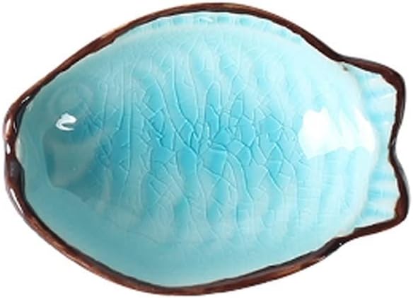 Ceramic Cutlery Salad Bowl Ceramic Fish Shape Appetizer Plates, Seasoning Plate, Snack Plate, Dipping Sauce Plate, Fruit Pastry Plate, Side Dish Plate Small Bowl (Color : B)